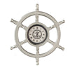 Melody Jane Dolls Houses Dollhouse Ship Helm Wheel Wall Clock Miniature 1:12 Nautical Accessory Metal