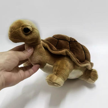 TAMMYFLYFLY Tortoise Plush Toy - 10inch Lifelike Brown Tortoise Stuffed Animals Animals Model Dolls 26cm