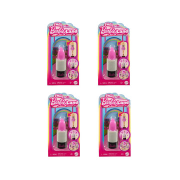 Barbie Mini BarbieLand Fashionistas Dolls, 1.5-inch Dolls in Lipstick Tube, Surprise Reveal (Styles May Vary) - Pack of 4