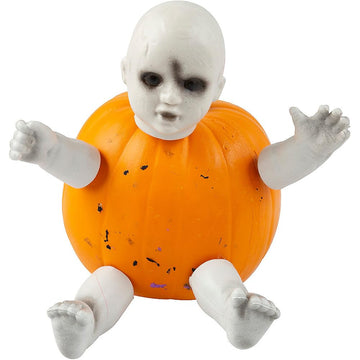 Fun Express Spooky Doll Pumpkin Poke-Ins Halloween Decoration, 5 Pieces