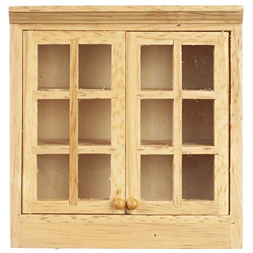 Melody Jane Dollhouse Light Oak Double Wall Cabinet Display Unit 1:12 Kitchen Furniture