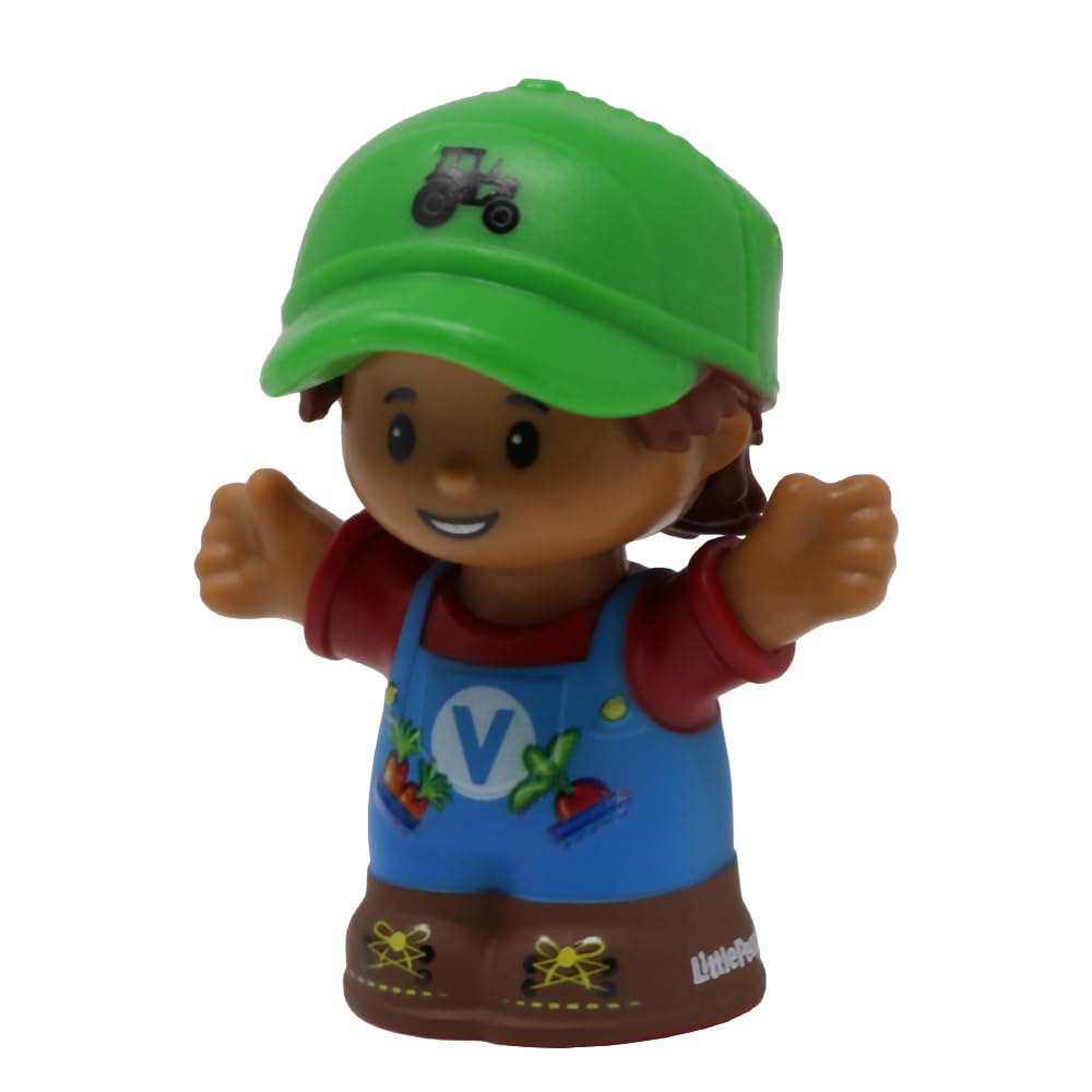 Fisher-Price Replacement Part for Collectible Little People Alphabet Fun Zoo Safari Farm Playset JGR92 - Replacement Letter V Farmer Figure with