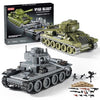 WW2 Army Tank Toys Building Sets Compatible with Lego, Create a Soviet T-34 & German Panzer 38(t) Tank, Great Military Model Toy Gift for Boys, Kids