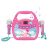 LEXiBOOK Unicorn - Portable Karaoke Digital Player for Kids - Microphones, Light Effects, Bluetooth, Record and Voice Changer Functions, Rechargeable