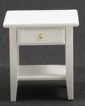 Dollhouse Miniature White Night Stand