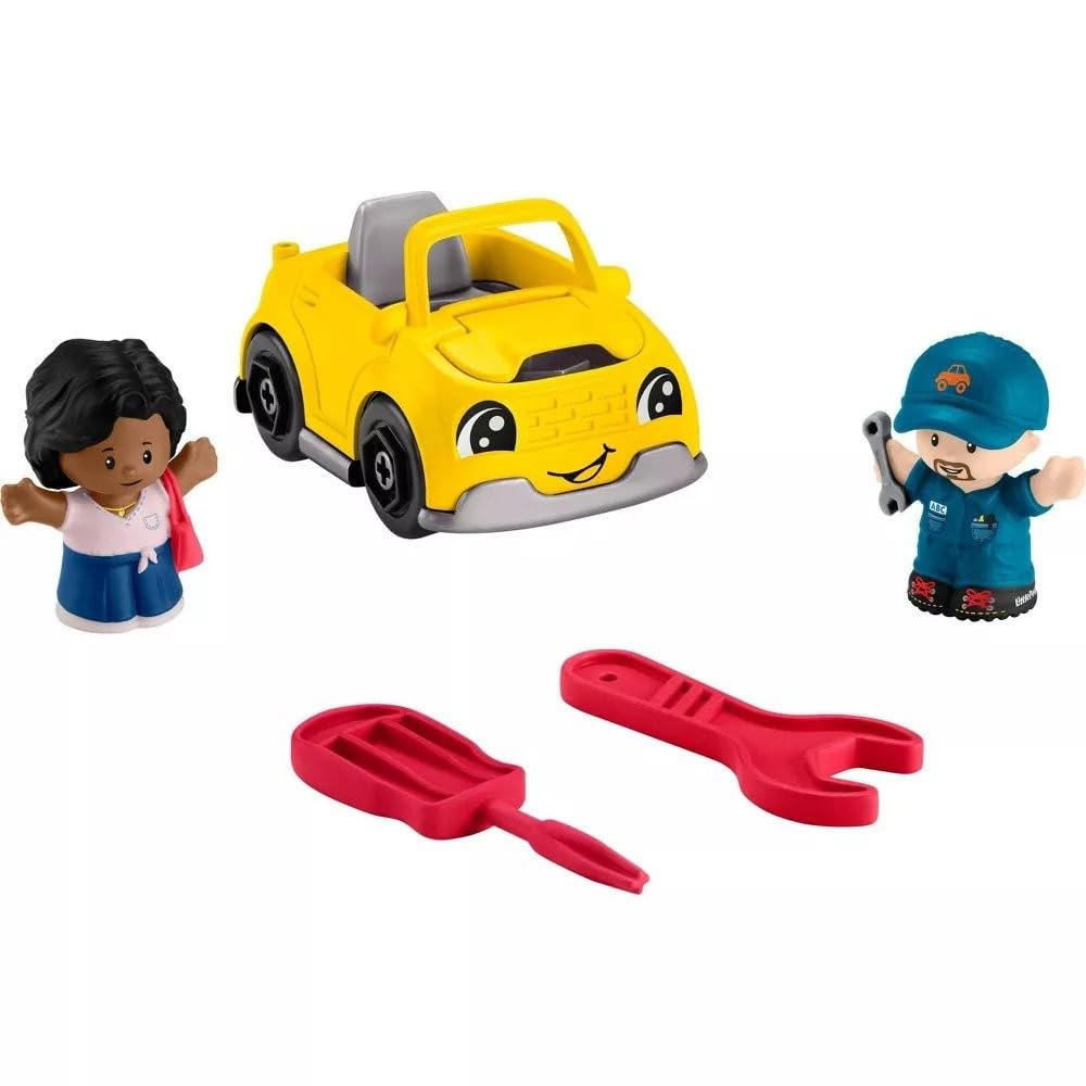 Fisher-Price Little People Toddler Toy Light-Up Learning Garage, Electronic Playset with Car & Figures for Preschool Pretend Play Kids Ages 1+ Years