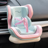 Labubu Compatible Car Safety Seat Model - OB11 Doll Display Stand for Vehicle or Desktop Decoration, Collectible Toy Accessories (Pink&Blue)