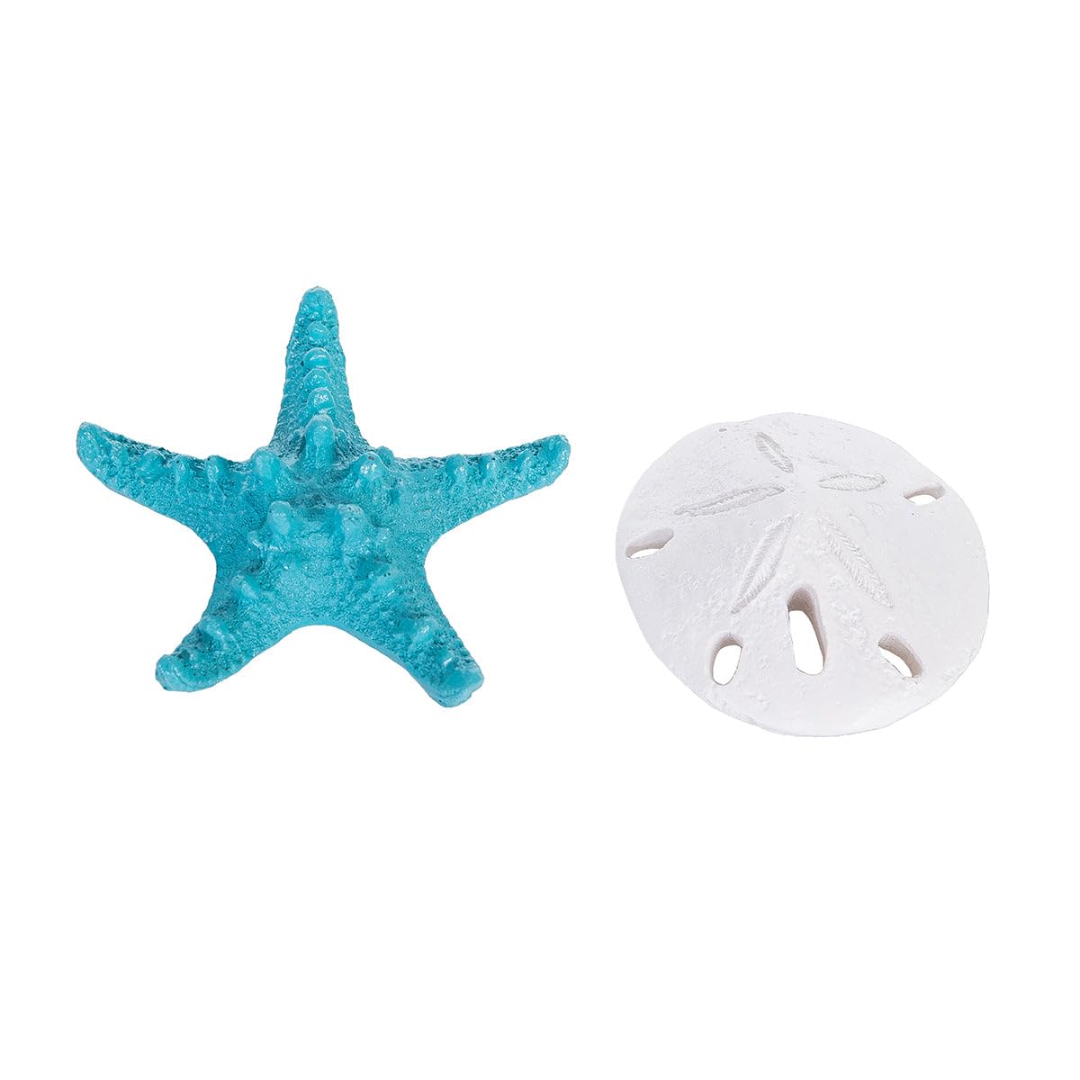 Beachcombers Sea Star & Sand Dollar Tic-Tak-Toe Game, 9.5-Inch, MDF, Blue