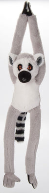 The Petting Zoo Hanging Ring-Tailed Lemur Stuffed Animal Plushie, Gifts for Kids, Wildlife Animals, Lemur Plush Toy 20 Inches
