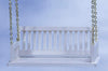 Melody Jane Dolls Houses Dollhouse Miniature Porch Swing, White Finish #CLA74083