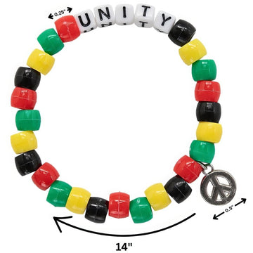 Fun Express African Unity Pony Bead Bracelet CK-12 - Craft Kits - 12 Pieces