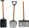 3Pcs/Set Dollhouse Miniatures, 1/12 Scale Miniature Dollhouse Farm Tool Accessories, Plastic Mini Farm Tool Shovel Rake for Micro-Landscape Scene