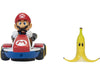 Super Mario Spin Out Mariokart Mario Racer Vehicle with 360 Spins, Wind Up and Go! Includes One 2.5” Mario Action Figure
