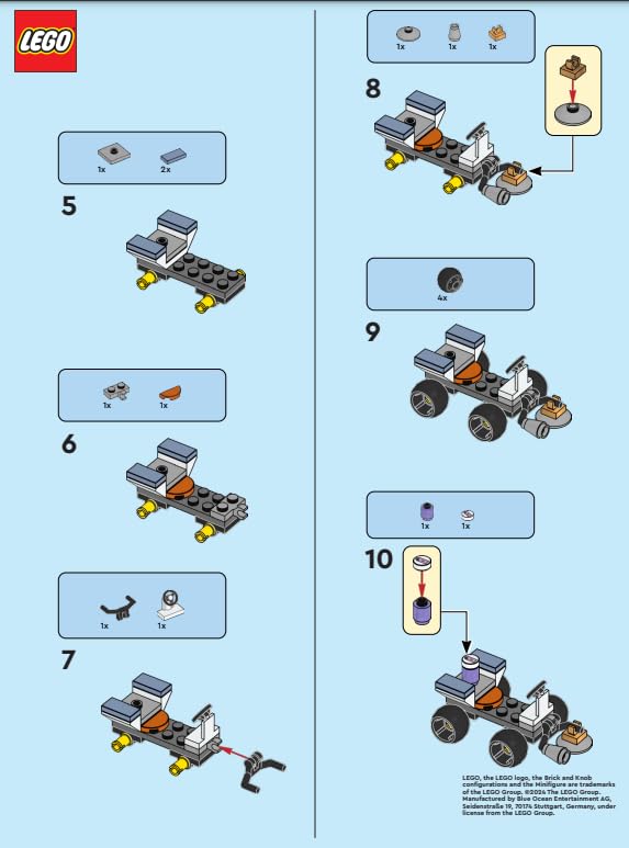 LEGO City: Space Astronaut Minifigure with Moon Rover