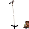 1/12 Scale Dollhouse Miniature Metal Microphone Stand, Adjustable Studio Recording Equipment for Music Room, Realistic Miniature Decor Accessories