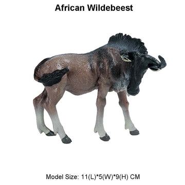 JOKFEICE Animal Figures Realistic Plastic African Wildebeest Animal Action Model Science Project, Learning Educational Toys, Birthday Gift, Cake