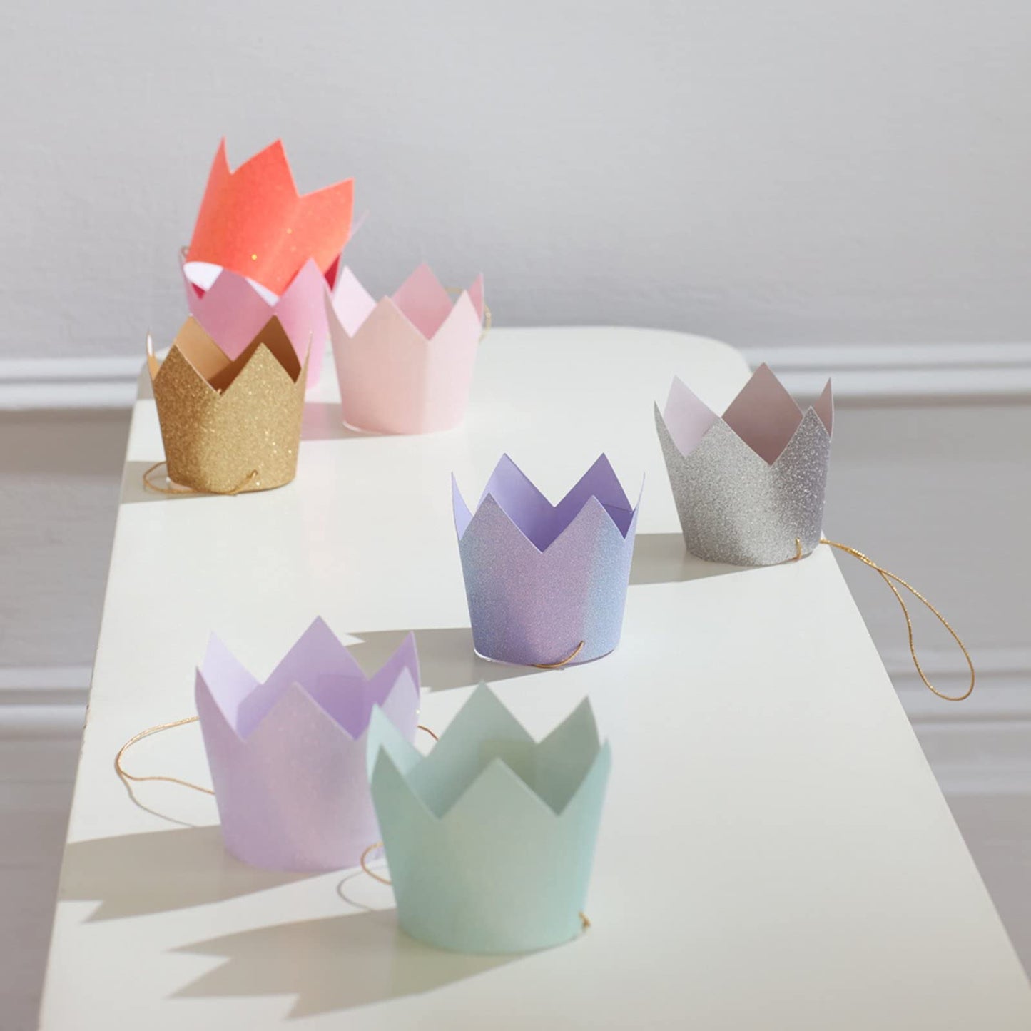 Meri Meri Mini Glitter Party Crowns (Pack of 8)
