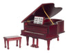 1:12 Scale Mahogany Piano with Bench #D4120