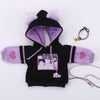 New 1/3, 1/4, 1/6BJD Doll Clothes Cute Cat Sweater for Large 1/6, Yosd, 30cm 45cm 60cm Bjd SD DD Doll Accessories (Black-Purple,1/4)