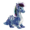 Aurora® Exquisite Luxe Boutique™ Zion Dragon™ Stuffed Animal - Luxurious Elegance - Sensory Delight - Blue 14.5 Inches