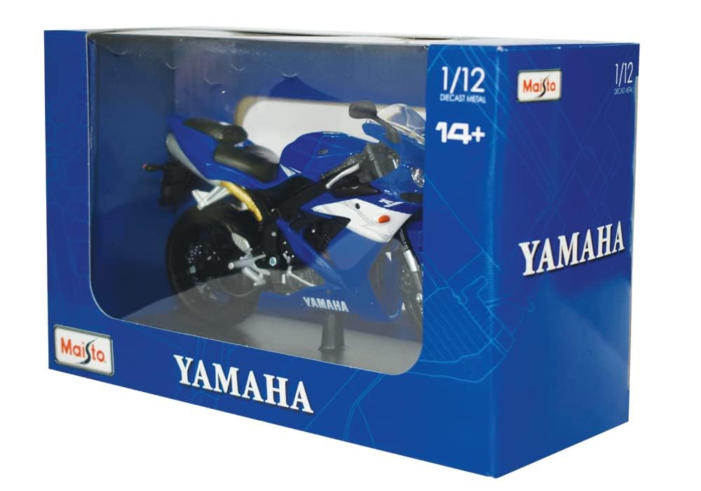 Maisto Yamaha YZF-R1 Motorbike - 1:12 Scale - Incredibly Detailed Die-Cast Replica Collectible Motorcycle Model, Blue