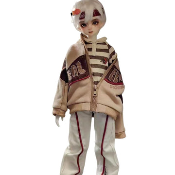 niannyyhouse BJD Doll Clothes for 1/4 Ball Jointed Dolls, Headwear, Coat, Sweater, Pants, Action Figure Dress Up Accessories