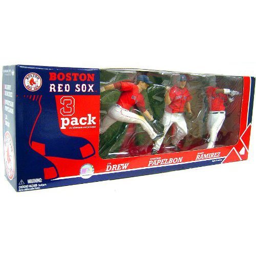 Mcfarlane Sportspicks Boston Red Sox Action Figure 3 Pack with Manny Ramirez, J.D. Drew & Jonathan Papelbon