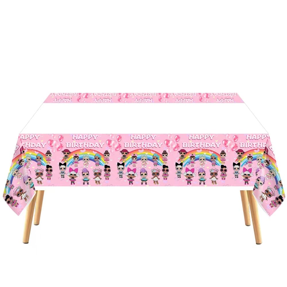 Ananju 2pcs Children Birthday Party Tablecloth Table Cover,Children Birthday Supplies Decorations (1)