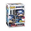 Funko POP! Marvel Avengers Endgame Captain America with Broken Shield & Mjolnir (Glow in the Dark & Metallic), Exclusive
