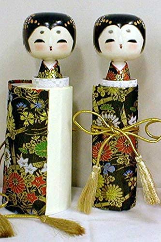 Naisian Usaburo Sosaku Kokeshi Doll Sending a Message (Black 1pc) Made in Japan