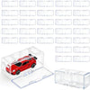 80-Pack Interlocking Toy Car Storage Case for 1/64 Scale Die-Cast Cars, Compatible with Hot Wheels & Matchbox Mini Cars, Clear Dustproof Stackable