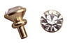 Dolls House Miniature Door Drawer Furniture 6 Crystal & Brass Handles Knobs