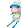 Clothes for Labubu Winter 4-Piece Ski Set - Ski Goggles,Jacket & Snow Pants and Twin Skis,Perfect for 17cm Dolls(No Doll) (Blue)