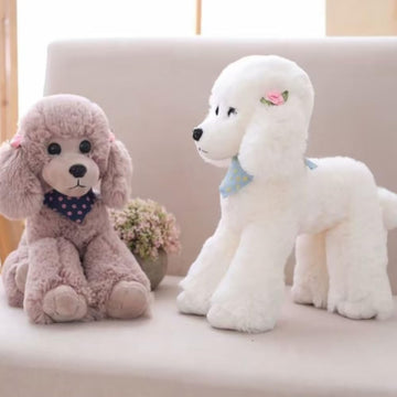 OPHRBU Poodle Plush Toys, Soft and Cute Poodle Plush Toys, Pillows, Cushions, the Best Gift for Your Family and Friends. 1 pc. (White 12 inches)