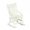 Town Square Miniatures Dolls House Miniature 1:12 Scale Furniture White Wooden Rocking Chair