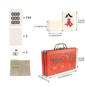 Florauspicious Chinese Mahjong Set