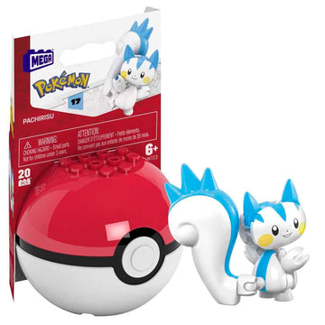 Mega Pokemon Series 17 Pachirisu Figure Building Set with Poke Ball