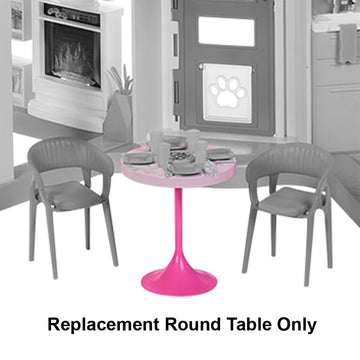Replacement Part for Barbie Doll Dreamhouse Doll House Playset HMX10 - Replacement Pink Round Table