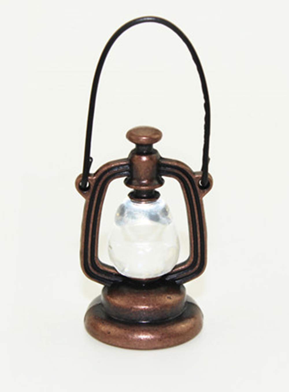 SXFSE Dollhouse Decoration Accessories, 1:12 Dollhouse Miniature Scene Model Hurricane Lantern (Red Copper, 23 x 43 mm)