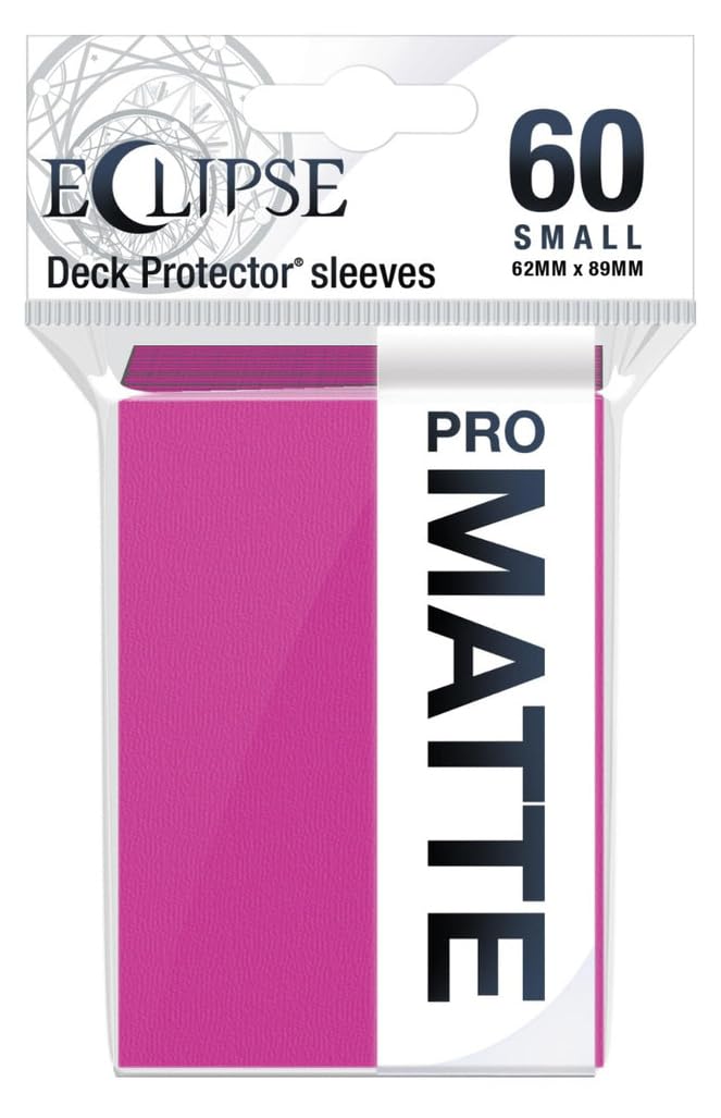 Ultra Pro - Eclipse Matte Small Sleeves 60 Count (Hot Pink) - Protect All Your Gaming Cards, Sports Cards, and Collectible Cards with Ultra Pro's