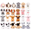 Niceup 24PCS Adopt a Puppy Party Favors Kids Mini Plush Dog Non-candy Easter Basket Stuffers Bulk Stuffed Animals Dog Paw Adoption Pet Doll Toys