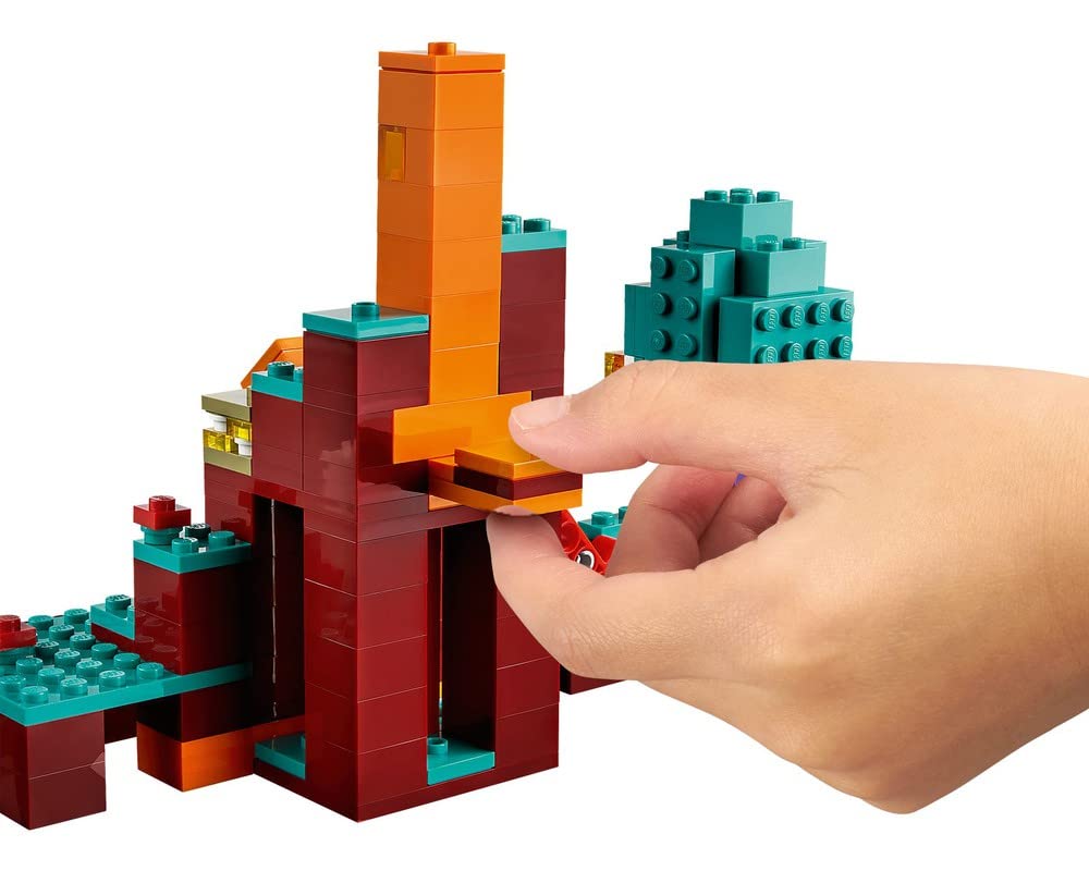 LEGO Minecraft The Warped Forest 21168 Hands-on Minecraft Nether Creative Playset; Fun Warped Forest Building Toy Featuring Huntress, Piglin and