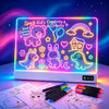 17 Inch Rechargeable LED Drawing Board for Kids, Upgraded 15 Colors Light Up Doodle Pad, Anti-Scratch PVC, Flicker-Free Eye Care, Includes Tracing
