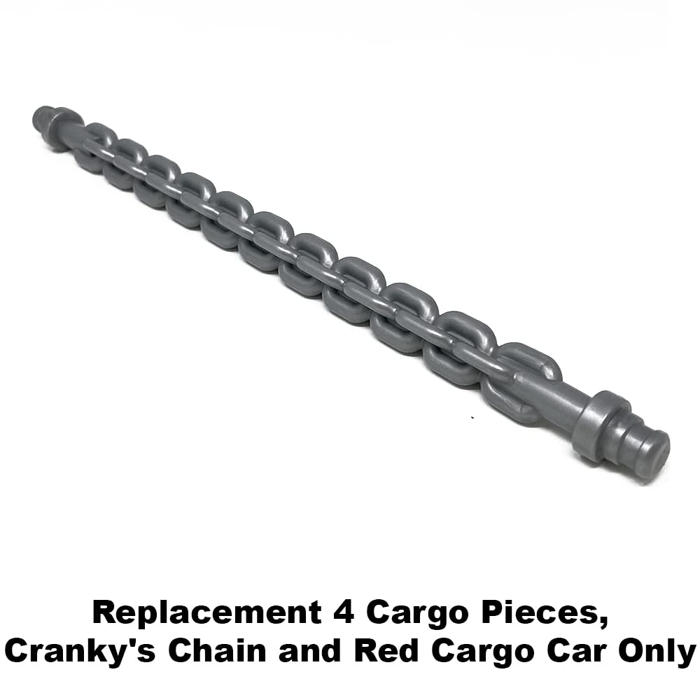 Parts for Thomas and Friends Train Set - GXH09 ~ Thomas & Friends Trains and Cranes Super Tower Playset ~Set of 4 Cargo Pieces, Cranky's Chain and Red