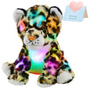 BSTAOFY 10’’ Light up Cheetah Stuffed Animal, Plush LED Leopard Plush Night Light, Companion Bedtime Jungle Toys Glow Afraid of Dark, Valentines