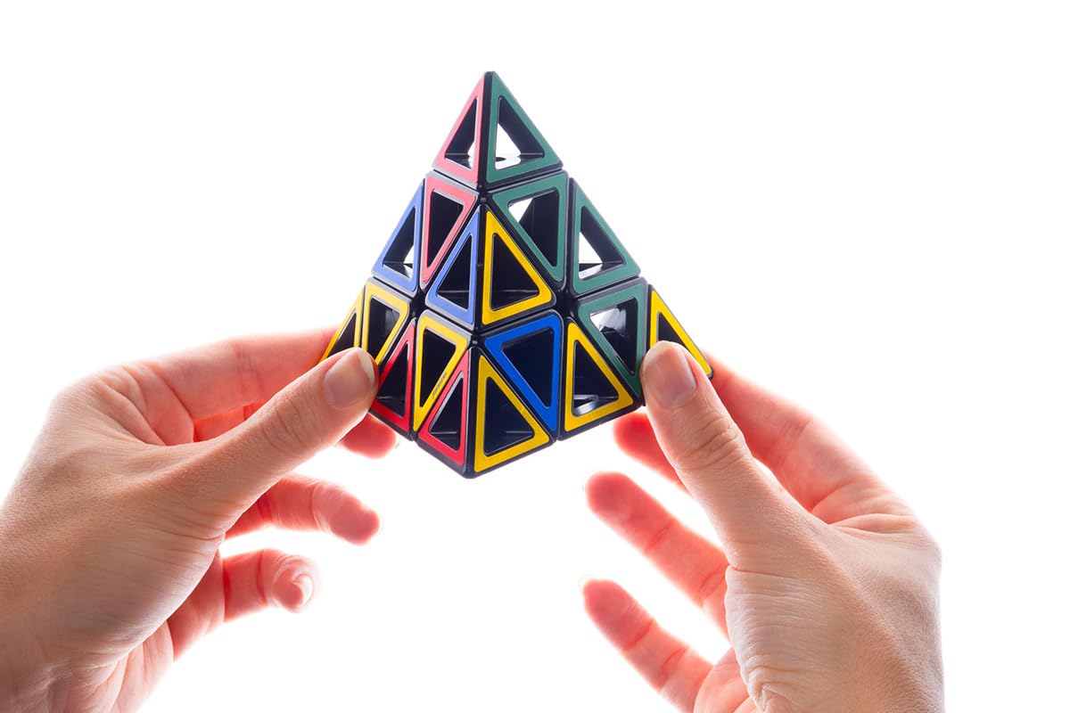 Meffert's Hollow Pyraminx - The Original Transparent Tetrahedron Brainteaser Puzzle from Recent Toys - Travel Friendly Fun for Ages 9 to Adult