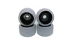 LEEFAI Fingerboard Wheels Hand Embedded Alloy Layer - Hot Finger Skateboard Wheels - Ultra Spin Bearings Wheels - 7.8mmx4.8 mm - White Wheels