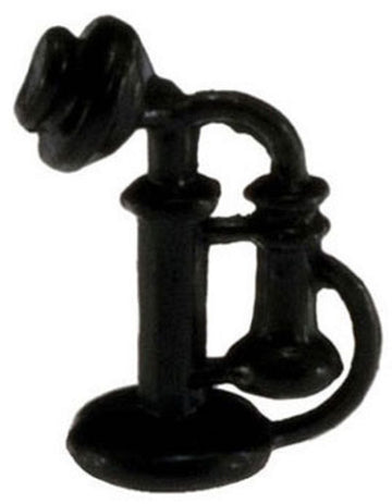 International Miniatures by Classics Dollhouse Miniature Black Vintage Look Telephone