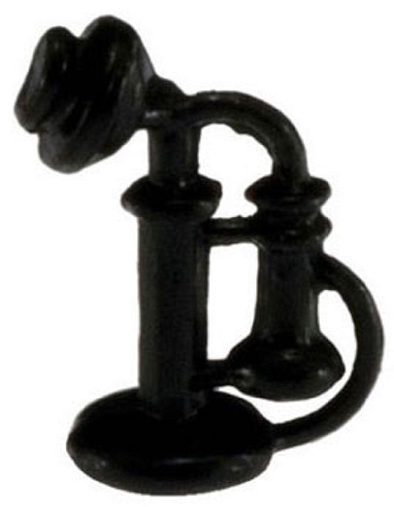 International Miniatures by Classics Dollhouse Miniature Black Vintage Look Telephone