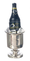 Melody Jane Dolls Houses 1:12 Scale Champagne in Silver ICE Bucket #Fa11138